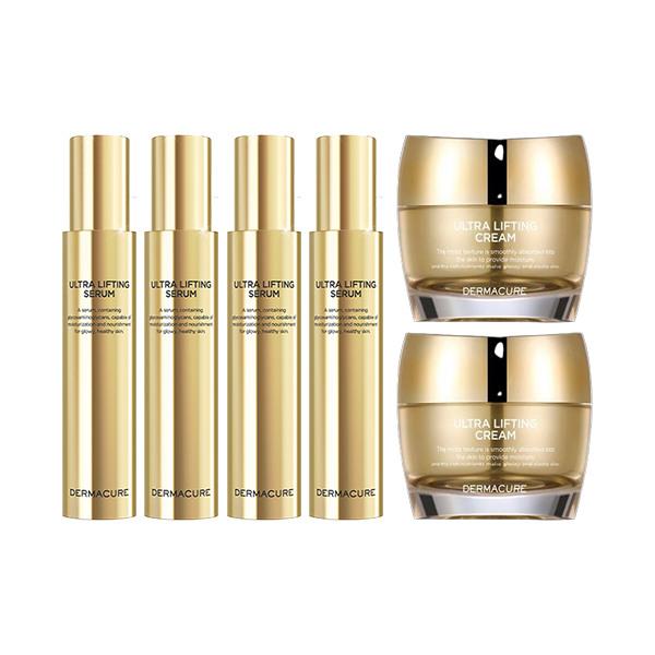 DERMACURE Ultra Lifting Serum 80ml x4 + Lifting Cream 50ml x2