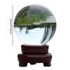 Clear glass ball with wooden stand, modern collection, good luck charm