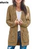 New Chunky Cable Knit Long Sleeve Cardigan for Women Autumn Winter