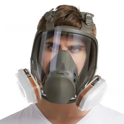 6800 Maska przeciwmgielna 7 w 1 Maska przeciwgazowa Pyłoszczelna Respirator Farba Pestycyd Spray Silikonowe Filtry Pełnej Twarzy do Spawania Laboratoryjnego