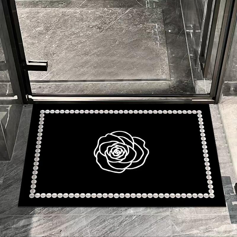 Floor Mat For Bathroom Door, Bathroom Floor Mat, Simple And Fashionable, Anti-Slip, Easy To Clean And Absorb Water.