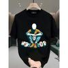Herren T-Shirt mit 3D-Muster Kurzarm-T-Shirt 3D-bedrucktes Rundhals-Shirt Retro Retro Lässig Streetwear