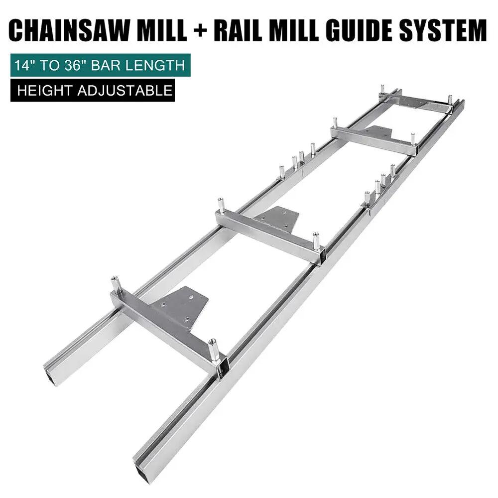Portable Chainsaw Mill Guide Rail Aluminum Alloy 106 Inch Adjustable Cutting Thickness 18.5lbs Lightweight for Woodworking