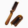 Foldable Telescopic Boar Hairbrush for Volumizing Styling and Makeup - Portable Travel Comb