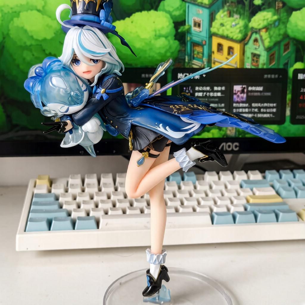 Anime Genshin Impact Furina Figure Model Toy Ornaments Pvc Static Statue Game Periphery Action Figures Desktop Collection Gift