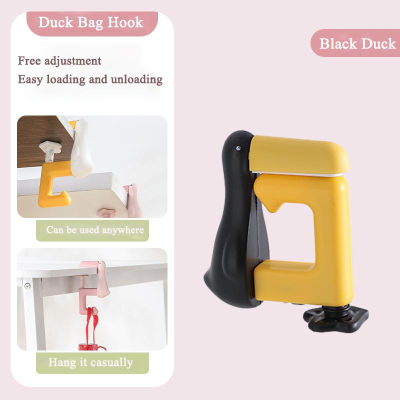 New Purse Hook for Table Edge Duck Shape Hook Schoolbag Hook Hanging Bag Hook Wall Hanger Bracket Non Punching Storage Hook Home