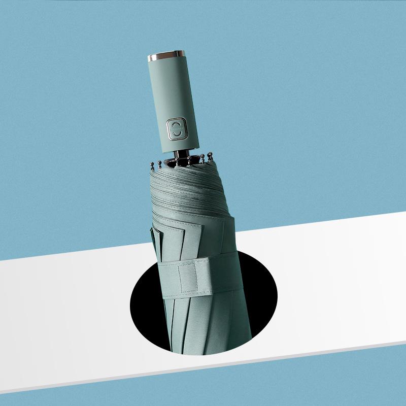 Men's Minimalist Nordic-Style Fully Automatic Folding Umbrella for Rain or Shine