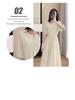 Elegant Mid-Length Chiffon Dress - Summer 2025, Round Neck, Slimming, Flattering Fit