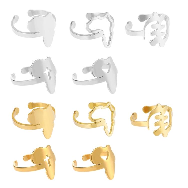 Anelli Anelli Matrimoniali Culturali Africani Anello Regolabile Anello Aperto per Donne Anelli da Dito Eleganti Ornamento