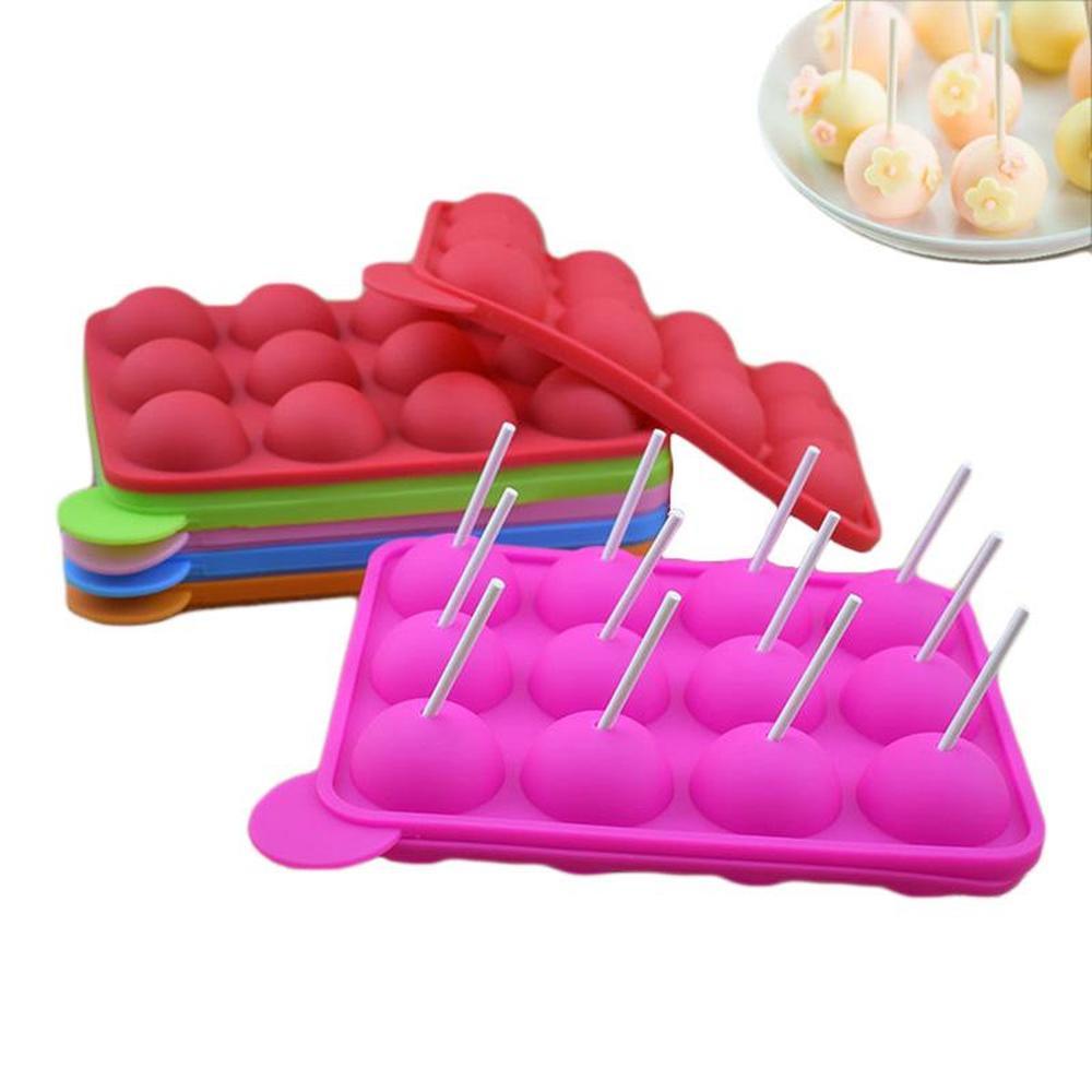 Silicone Mould 3d Lollipop Mold Heart Cake Maker Candy Bar Chocolate Mold Ice Cube Pastry Accessory