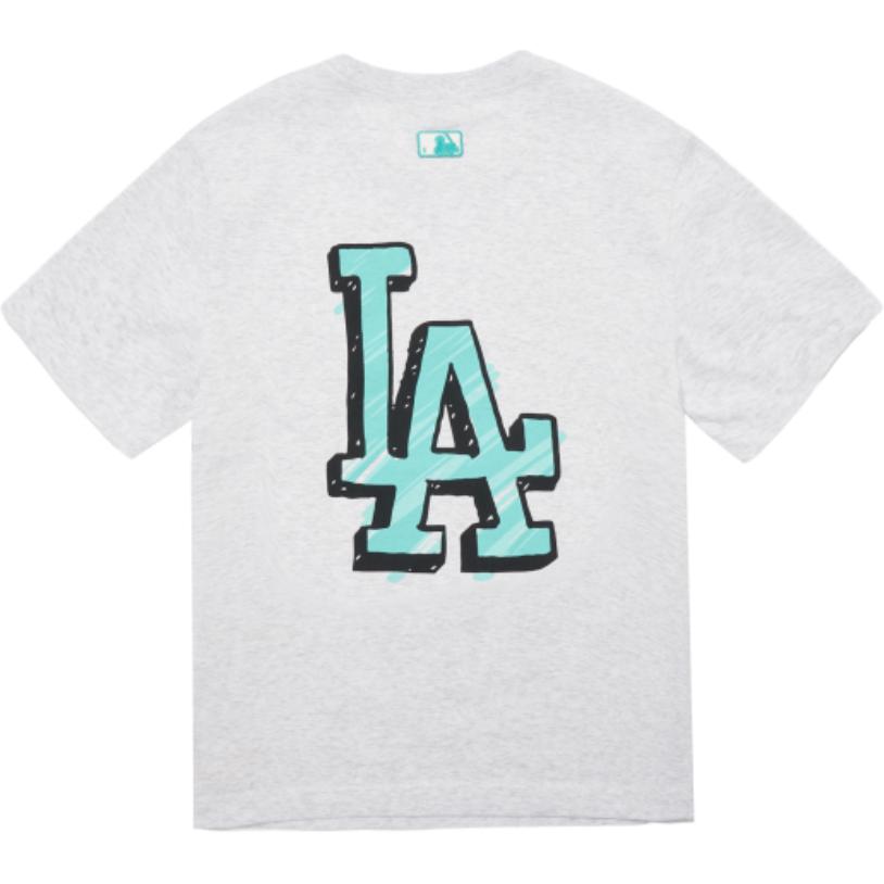 New MLB Los Angeles Dodgers T Shirt Unisex Light Gray 3ATS03023-07MGL