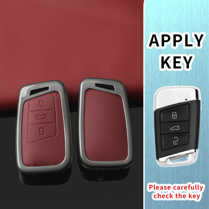 Interior Mouldings Zinc Alloy Car Key Case Cover Shell for VW Volkswagen Magotan GTE Passat B6 B7 B8 CC Skoda Fabia Superb Kodia