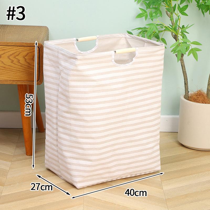 Wasserdichter Wäschekorb aus Baumwolle und Leinen, Körbe für schmutzige Kleidung, Wäsche-Organizer, faltbare Aufbewahrungstasche für Kleinigkeiten, faltbarer Wäschekorb