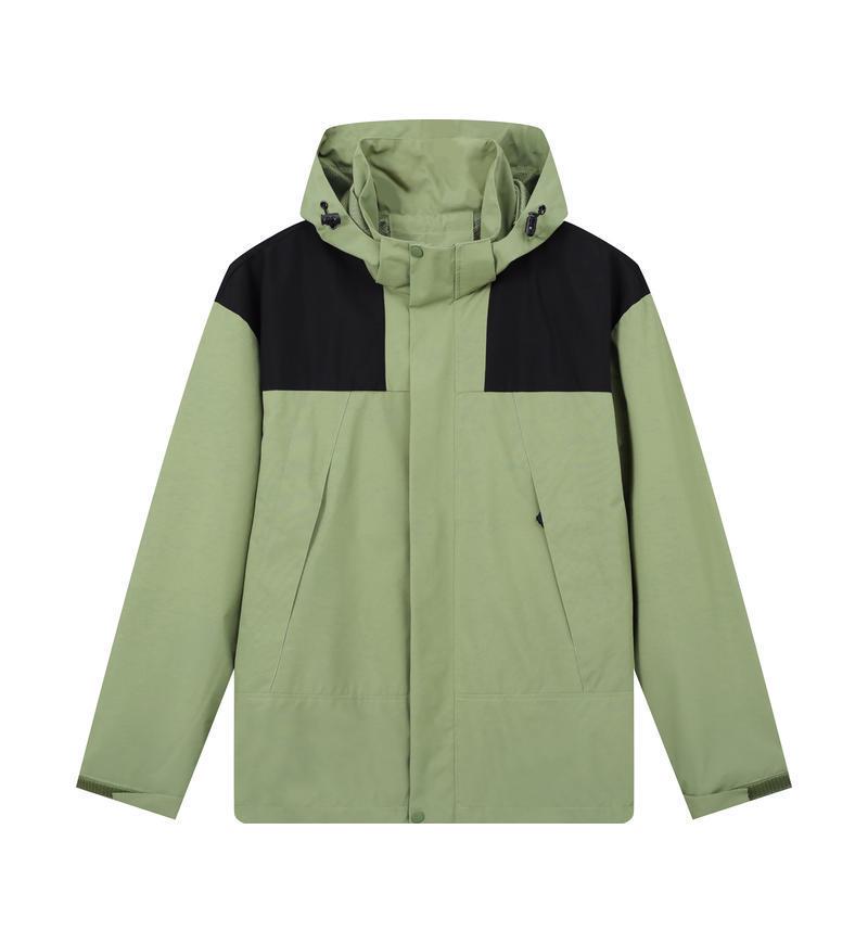 

New Color Block Windbreaker: Unisex Outdoor Waterproof Jacket for Spring & Autumn S армия зеленый