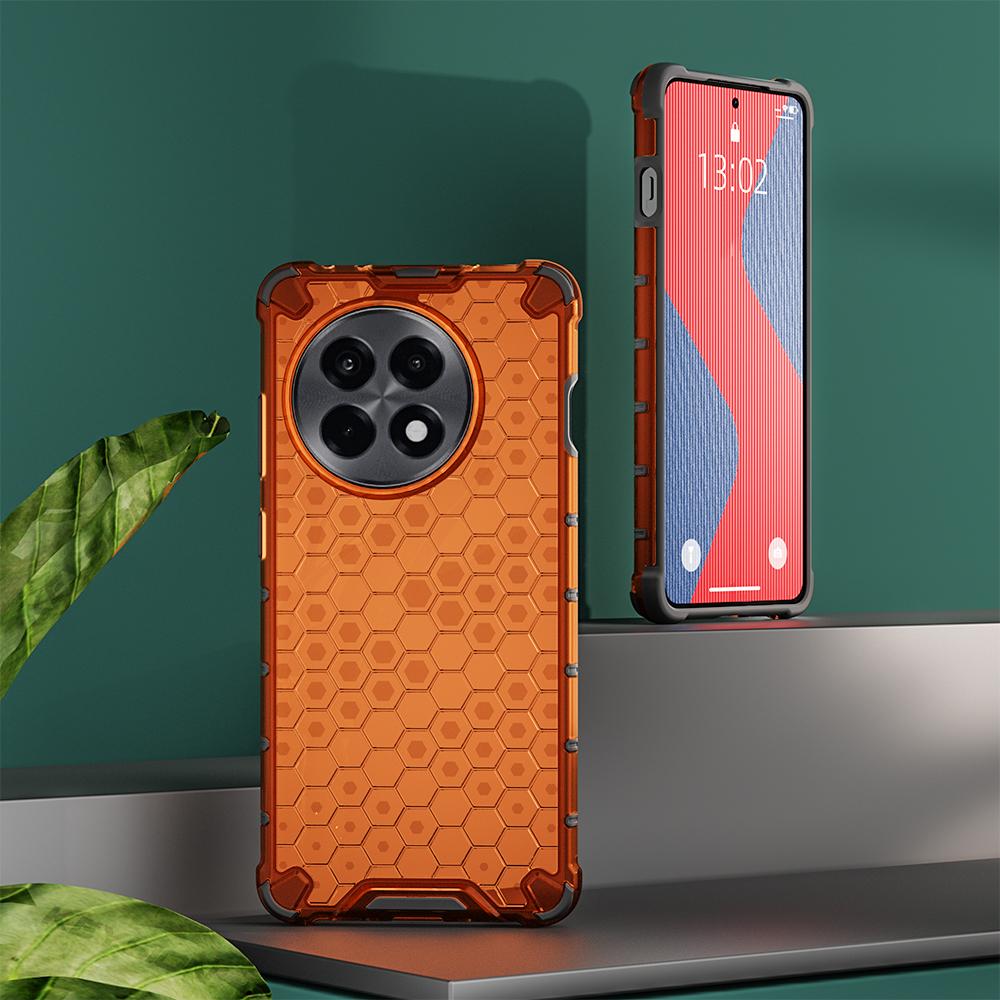 KEYSION Shockproof Armor Case for OnePlus 13R 5G 1+13r Soft Silicone+PC Transparent Honeycomb Phone Cover for OnePlus Ace 5 Pro