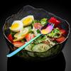 Cuchara y Tenedor de Acero Inoxidable Combinados, Cuchara para Ensalada Doméstica, Tenedor para Fruta, Cuchara para Sopa, Cubiertos Portátiles