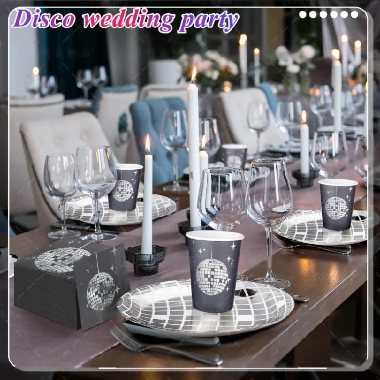 DiscoThemed Party Supplies Decorations Cartoon Gatherings Cutlery Forks Set