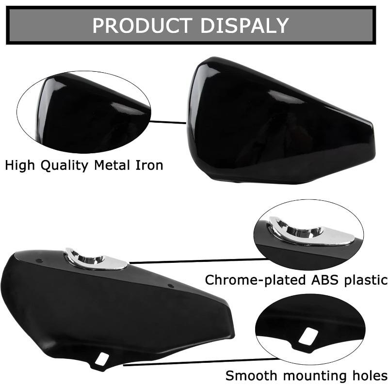 Left&Right Battery Side Covers Fairing Panel Oil Tank Cover for Sportster 883 Iron 883 1200 Forty Eight Seventy Two 2004-2013