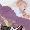 Black Ear Bull Terrier Puppy Throw Blanket Cute Designers Loose halloween Blankets