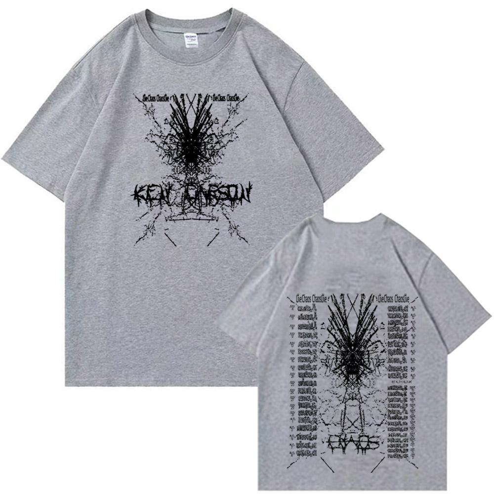 Ken Carson Chaos World Tour Cotton T Shirt Men Women Hip Hop Tee Short Sleeve Tshirt Summer Oversized T-shirt Tops Gift For Fans