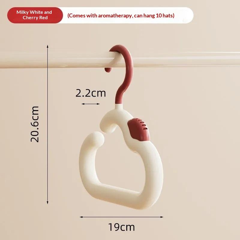 Rotatable Hat Storage Clothes Hanger Multi-Function Hook Home Use Plastic Coat Hanger Adult Closet Storage Cloud Shaped Hooks