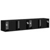 TV Wall Cabinet 2 pcs Black 78.5 x 31 x 29.5 cm Engineered Wood