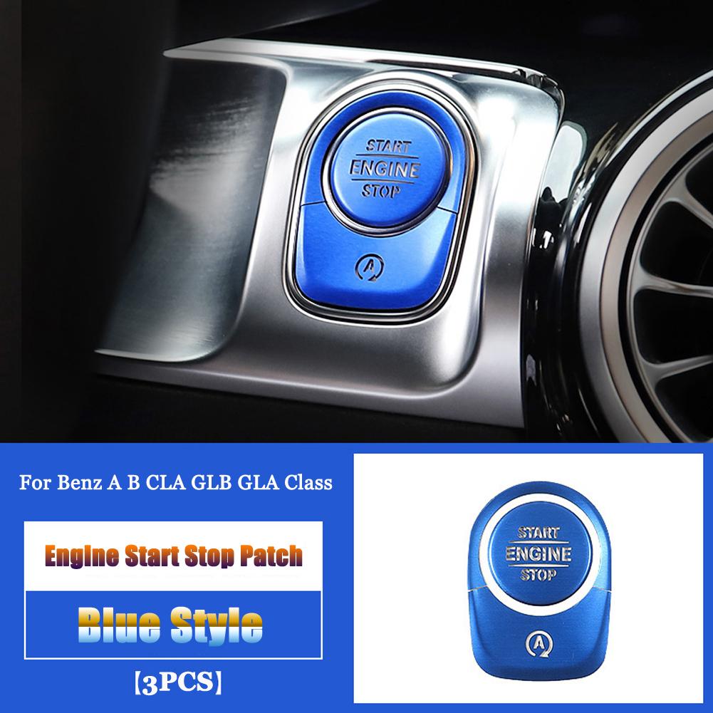 

For Mercedes Benz A B CLA GLB GLA Class W177 V177 W247 C118 W118 X247 H247 AMG A35 A45 Car Engine Start Stop Button Trim Cover синій