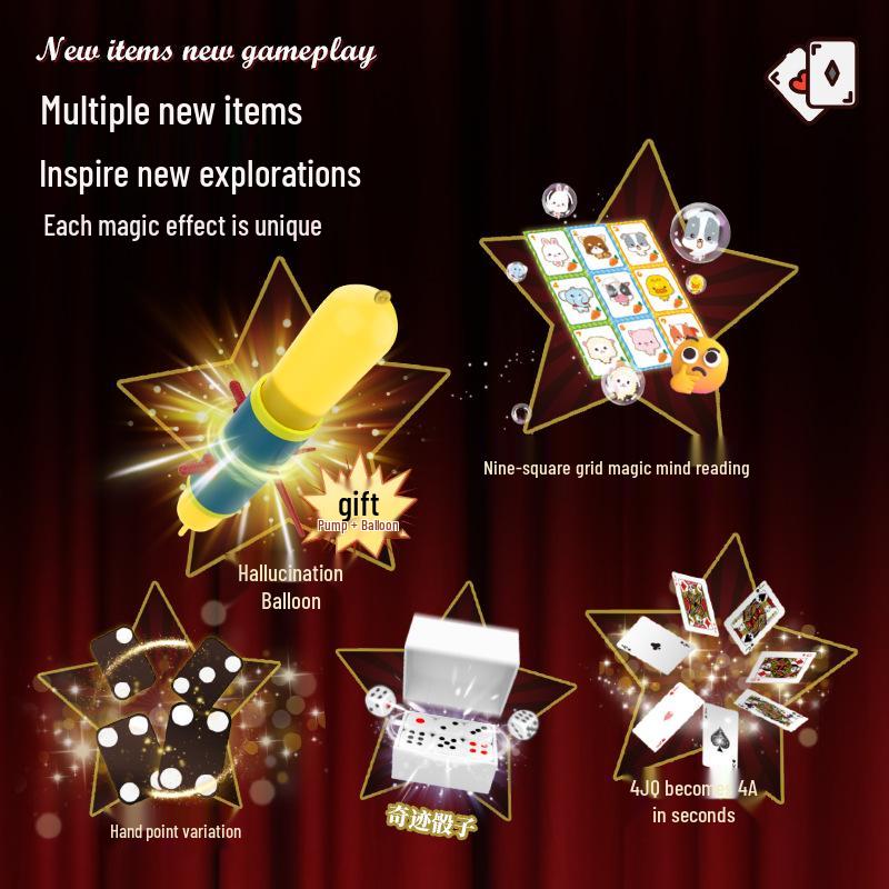 Magic Toy Set: Close-Up Performance Props & Children's Gift Box for Birthdays & New Year - Perfect for Parent-Child Fun