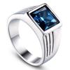 2026 Stylish Simple Blue Diamond Ring, Hipster Men's Index Finger Ring Jewelry