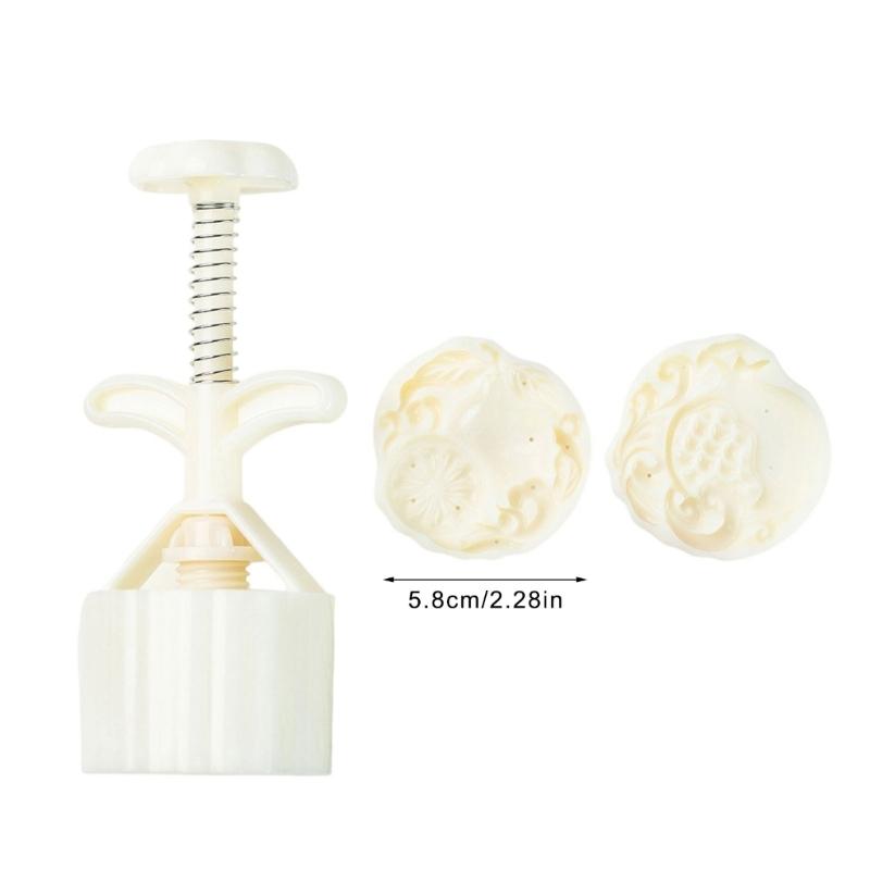 Pomelo and Pomegranate Pattern Mooncakes Press Delicate Embossing Mooncakes Molds Treat Stamps for Baking Lover