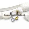 F136 G23 Titanium Zircon Navel Ring with Four-Prong Setting - Super Shiny Body Piercing Jewelry