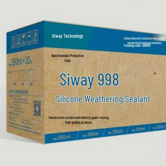 Silicone Bao 998 Weatherproof Sealant for Doors, Windows, Roofs, and Exterior Walls - Waterproof Adhesive for Sunrooms and Curtain Walls.