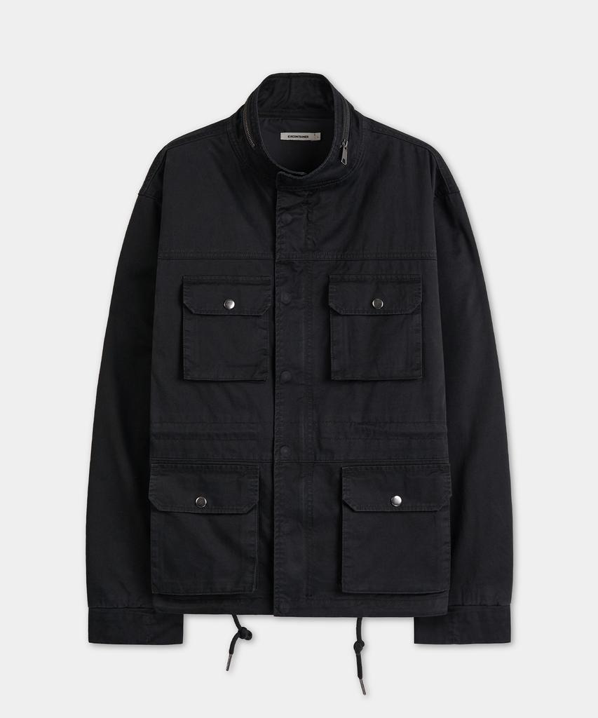 EXCONTAINER Vintage Washed Short Field Jacket (Black)