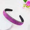 Retro Wide Hair Hoop Shiny Rhinestones Inlaid Lightweight Headband Bright Color Hairband Hair Accessories