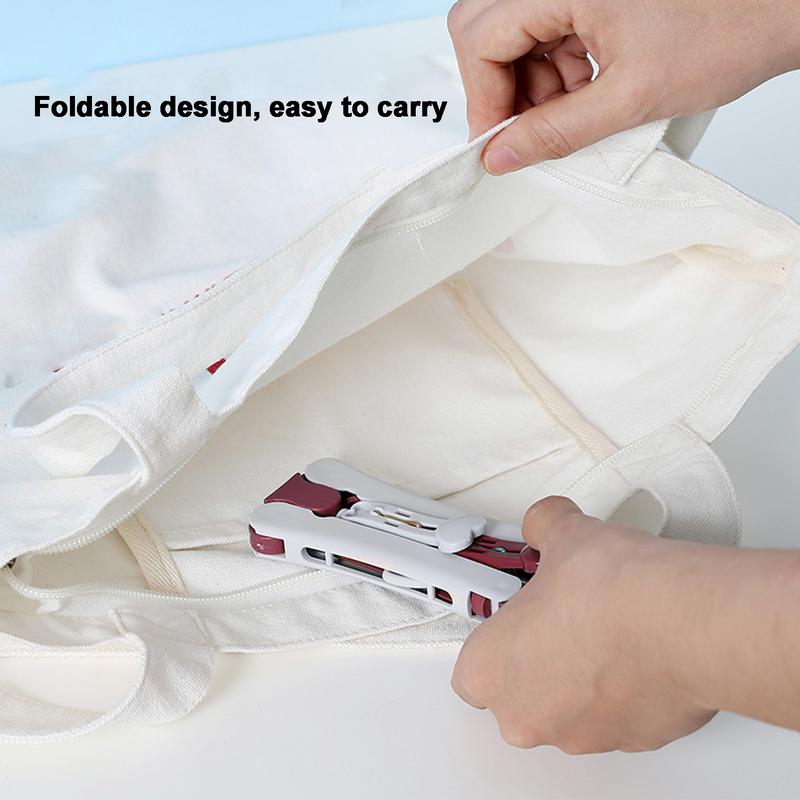 Foldable Hangers For Clothes Anti-Slip Folding Clothes Hangers Portable Clothes Drying Rack Household Clothes Hangers With Clips