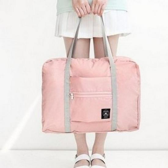 

Женский водонепроницаемый дорожный набор-тоут и органайзер: Чемодан на колесиках, складной, большой вместимости, одноплечевая сумка для самолета светло-розовый