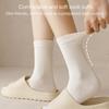 Women Girls Summer Spring Casual Cotton Slouch Crew Socks Japanese Style Solid Color Ice Silk Cooling Middle Tube Socks