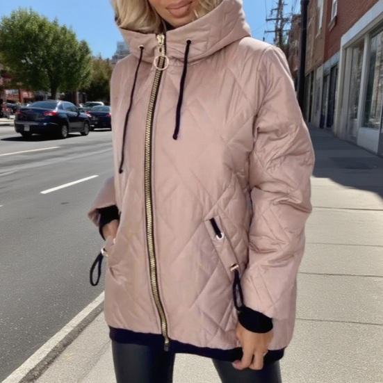 Naiste udusulemantel kapuutsiga nööriga pikkade varrukatega ühevärviline puuvillajakk taskutega kerge soe pealisrõivas