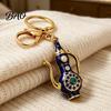 Decorative Pot Keychain Retro Teapot with Rhinestones, Ethnic Style Pitcher Key Handbag Ornament Charm Ring, Pendant for Handbags Backpacks