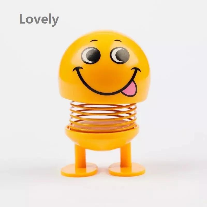 Spring Bobblehead Doll Car Decoration Cute Toy Simulation Lovely Dashboard Ornament for Car Styling and Interior Decor