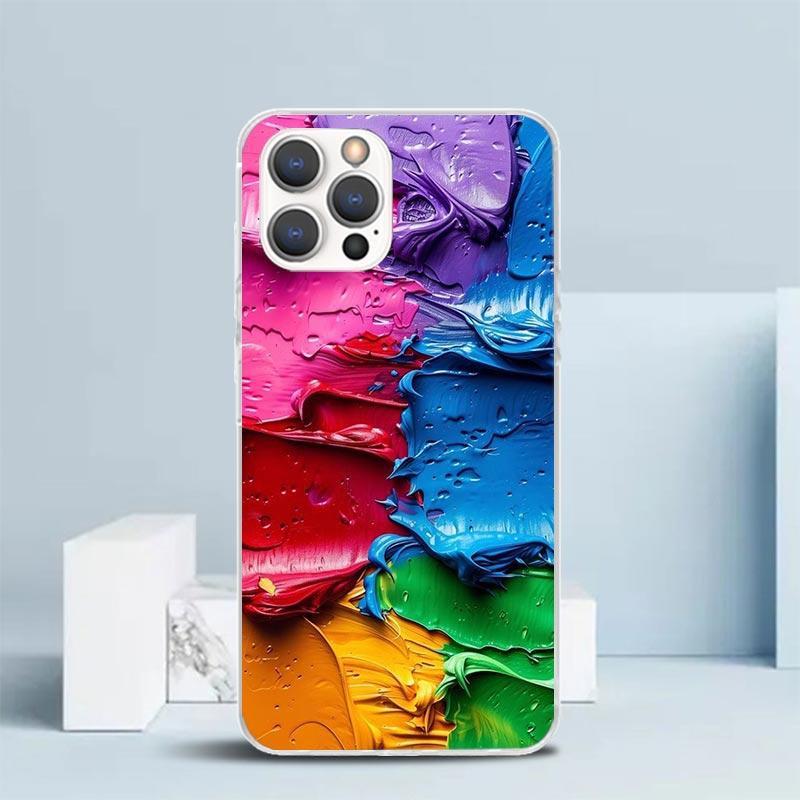 Watercolors Set Paint Palette Painting Box Phone Case For IPhone 16 17 Air 16E 15 14 Plus 13 Mini 12 11 Pro Max 7 8 + SE 2020 So