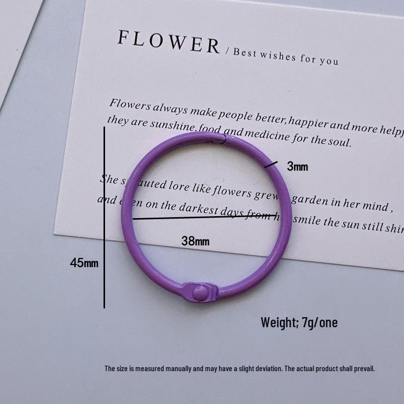 45mm Colored Macaron Keychain Ring: DIY Jewelry & Book Page Accessory