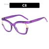 Fashion Women Anti Blue Light Glasses For Men Vintage Pearl Purple Cat Eye Frame Clear Lens Brand Colorful Female Eyeglasses