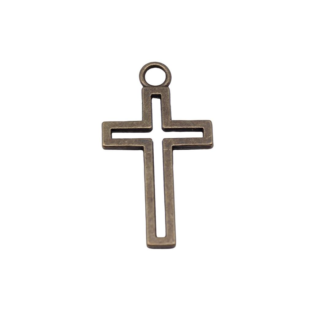 Hollow Cross Charms Multi Color Alloy Pendants For Gothic Christian Jewelry Accessories