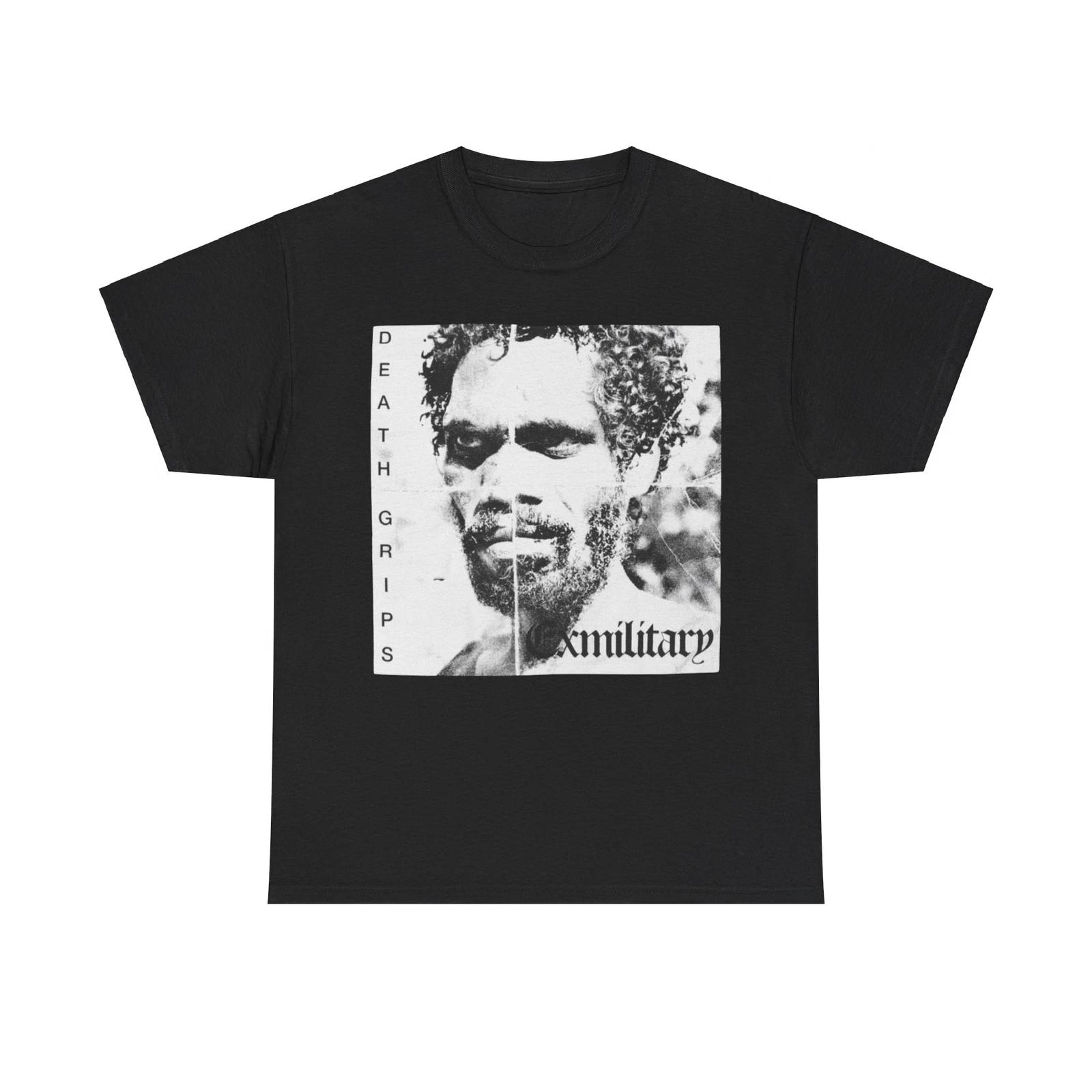 Death Grips Exmilitary Classic Tee Album Tour Merch T-Shirt - Black All Sizes L