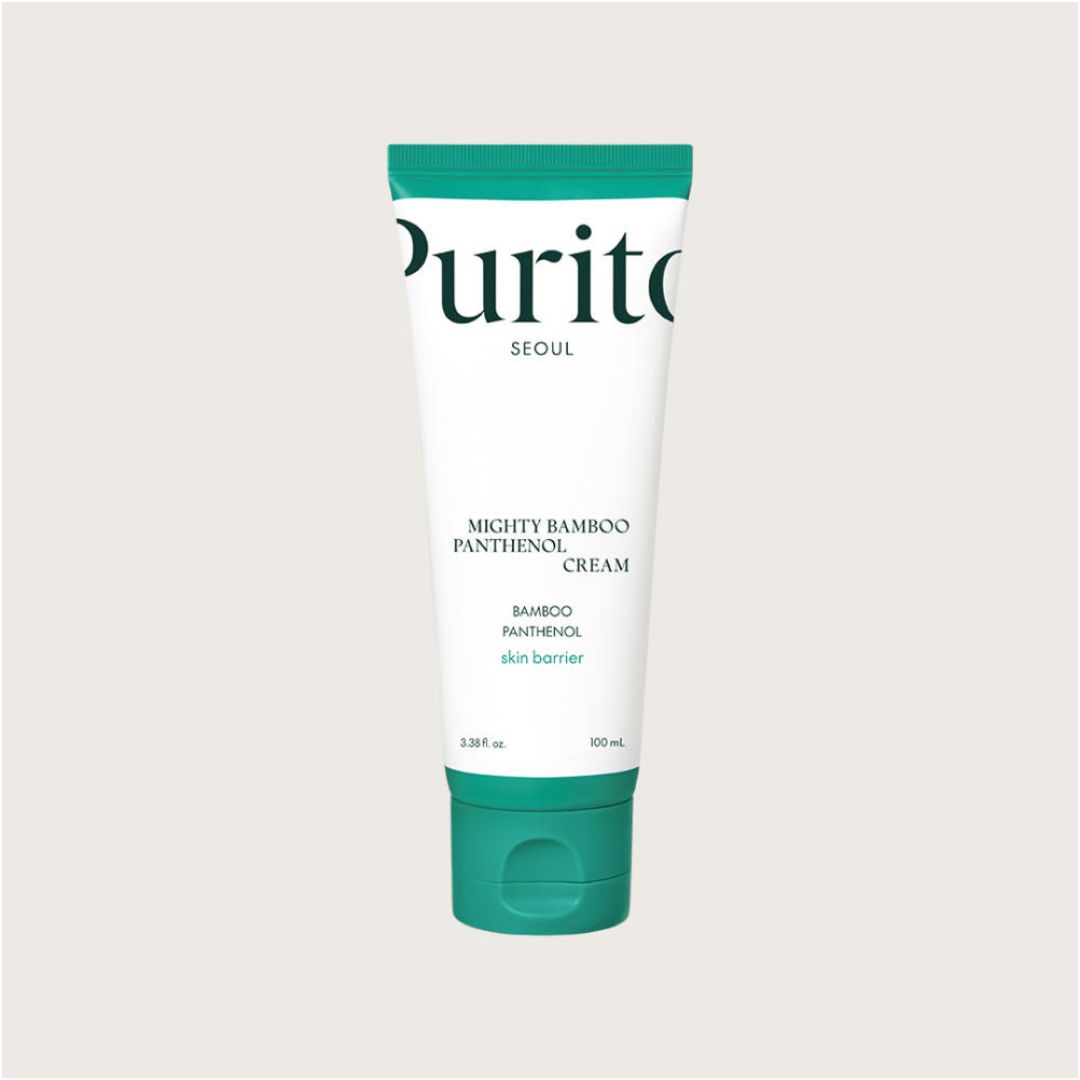PURITO SEOUL Mighty Bamboo Panthenol Cream Barrier Repair Moisturizing Face Cream 100ml 1 Pack (100ml)