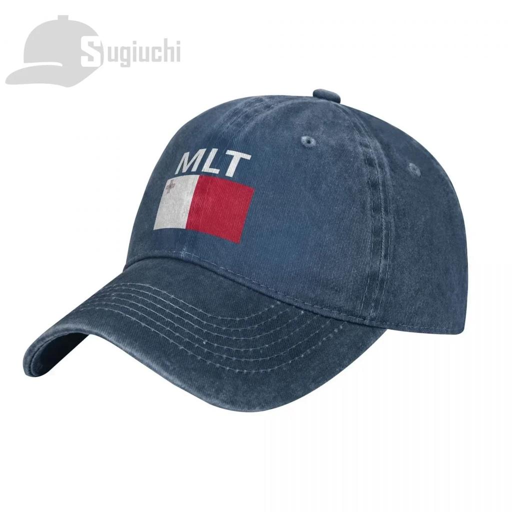 Cappellino in Cotone Lavato con Bandiera di Malta, Berretti Snapback, Cappellini da Baseball, Cappelli da Papà, Cappelli da Sole per Esterni e Viaggi, Casquette