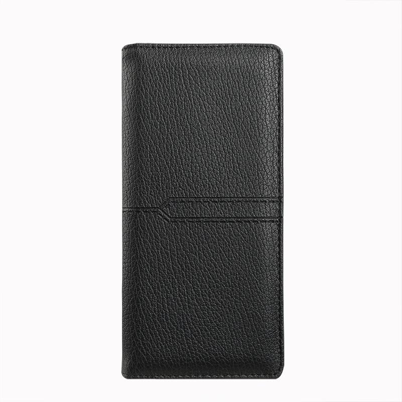 New Men's Business Zipper Multifunctional Men's Wallet Long Wallet Multi-Card Position Wallet Solid Color Coin Bag