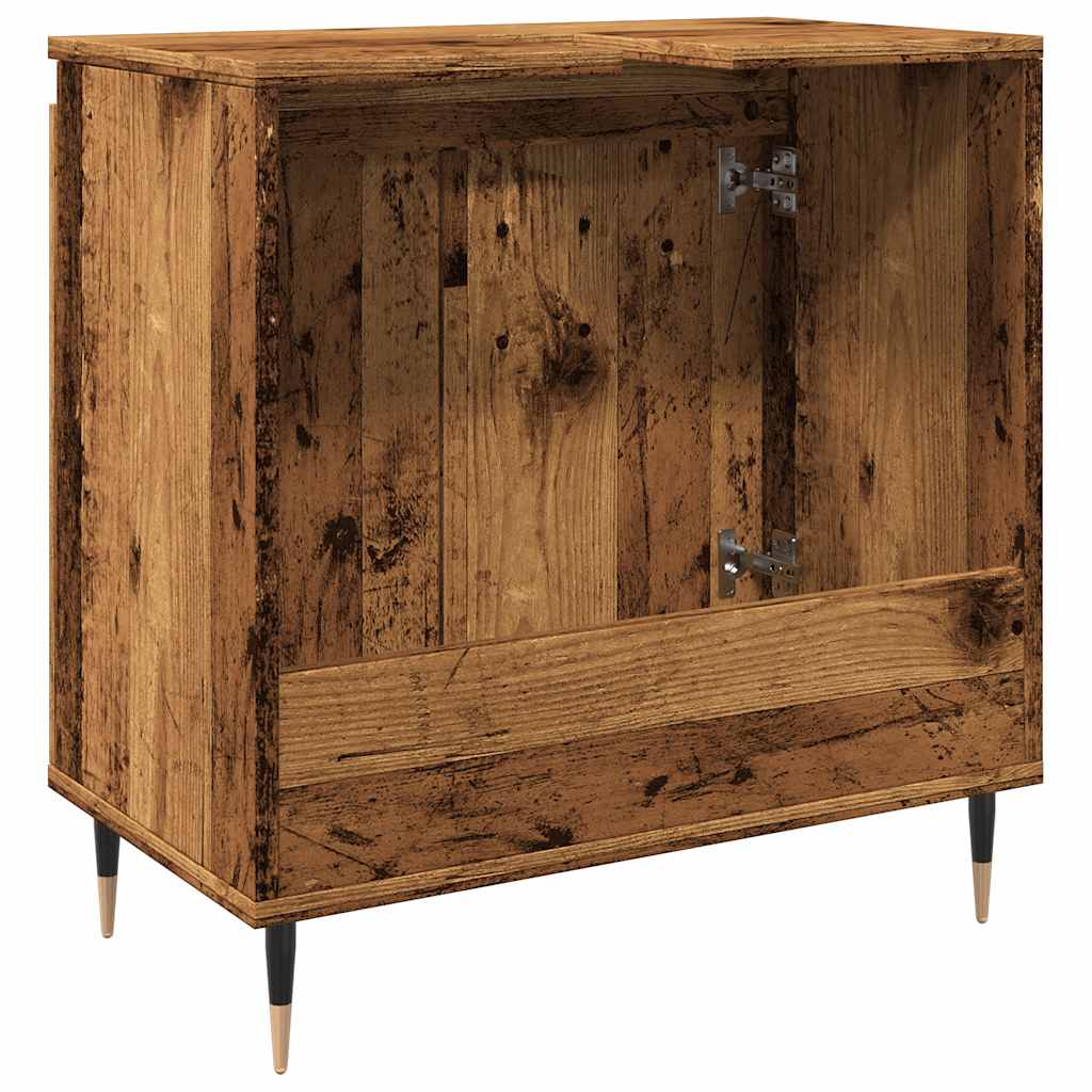 Bathroom Cabinet with Vintage Wood Look 58 x 33 x 60 cm Engineered Wood