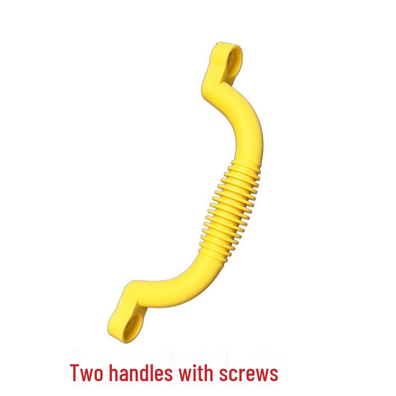 Детская деревянная горка для улицы с пластиковыми ручками